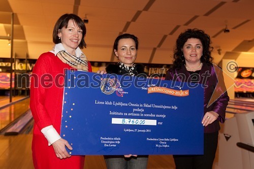 dr. Marta Macedoni Lukšič, pediatrinja, Mojca Majhen, agencija Paideia d.o.o., predsednica Lions cluba Omnia in Eva Lavtar, predsednica sklada Uresničimo želje