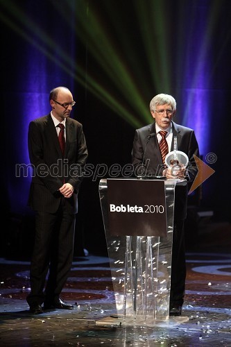 Tomaž Ranc, glavni urednik časnika Večer, Ciril Ribičič, pravnik in dobitnik Boba leta 2010