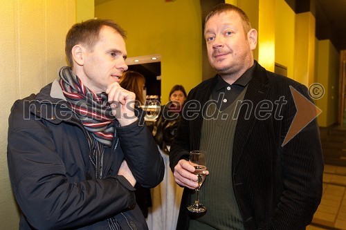 dr. Uroš Grilc, načelnik za kulturo mestne občine Ljubljana in Robert Waltl, direktor Mini teatra