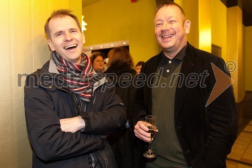 dr. Uroš Grilc, načelnik za kulturo mestne občine Ljubljana in Robert Waltl, direktor Mini teatra