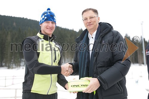 Anže Repanšek, direktor One Way in dr. Igor Lukšič, minister za šolstvo in šport