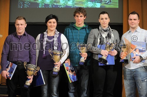 Roki Dragšič, judoist in športnik leta 2010 mesta Celje, Lucija Polavder, judoistka in športnica leta 2010 mesta Celje, 	Simon Brus, Kajak kanu klub Celje, Barbara Fidel, Kegljaški klub Celje in  Benjamin Lah, ju jitsu borec