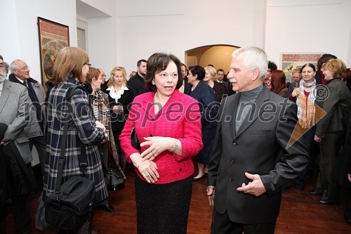 Barbara Miklič Türk, soproga predsednika Republike Slovenije in Franc Gerič, direktor Galerije-Muzeja Lendave