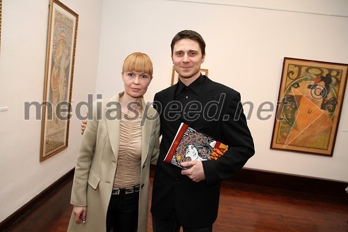 Tanja Šimonka, direktorica Zavoda za kulturo in promocijo Lendava in Dubravko Baumgartner, Galerija-Muzej Lendava