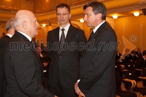 Janez Kocijančič, predsednik Olimpijskega komiteja Slovenije, dr. Igor Lukšič, minister za šolstvo in šport in Borut Pahor, predsednik vlade Republike Slovenije