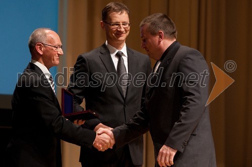 Miro Cerar, nekdanji gimnastičar in predsednik Olimpijske akademije ter ambasador za fair play, dr. Igor Lukšič, minister za šolstvo in Miran Franko, športni društvo Sonček