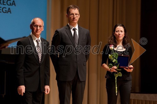 	Miro Cerar, nekdanji gimnastičar in predsednik Olimpijske akademije ter ambasador za fair play, dr. Igor Lukšič, minister za šolstvo in Mateja Bogatec, rolarka