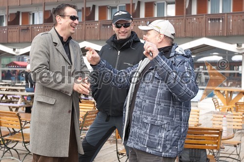 Anton Horvatič, direktor Diners Cluba Slovenije, Tomaž Kastelic, nekdanji predsednik lions kluba Bled golf in Silvo Buček, predsednik Lions Klub Bled Golf