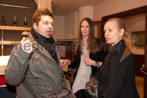 Nejc Simšič, novinar, igralec, Maja Bulc Raspopović, lastnice modne agencije Model Group in Andreja Medvedič, lastnica in direktorica Sense Wellness Cluba