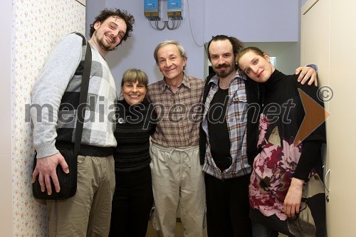 Jure Lajovic, igralec, Jelena Sitar, dramaturginja, Jiří Vyšohlíd, režiser ter 	Miha Arh in Asja Kahrimanović, igralca