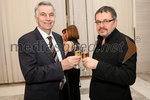 Sredoje Nović, minister za civilne zadeve Bosne in Hercegovine ter Branislav Mičunović, minister za kulturo Republike Črne gore