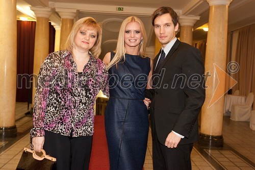 Nadiya Bychkova, plesalka, mama Larysa in Peter Klinc, Mister Slovenije 2009