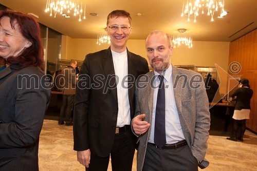 dr. Igor Lukšič, minister za šolstvo in šport in Janez Lombergar, vd direktorja Televizije Slovenija