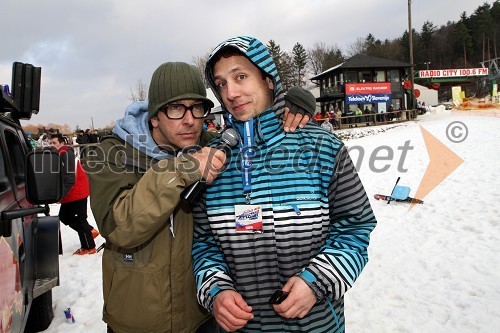 Aljoša Rebolj, fotograf in povezovalec dogodka ter Marko Pajnik, organizator dogodka