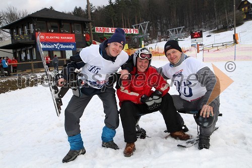 Uroš Žibert, nagrada za naj pležuh po mnenju strokovne žirije, Boris Dujmič in Jure Žiberna, tekmovalec