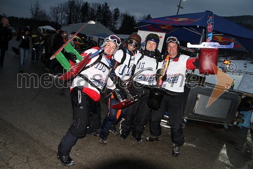 Jure Rojšek, Jure Cerar, Rado Kosmač in Iztok Karlin, Pok Team Sava