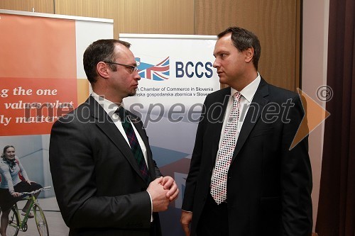 Kevin Morrison, predsednik Britanske gospodarske zbornice v Sloveniji (BCCS) in dr. Andrej Vizjak, PwC, predsednik za svetovanje