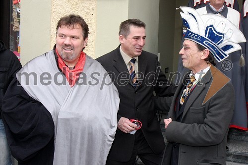 Dr. Štefan Čelan, župan Ptuja, ... ter Branko Brumen, vodja Kurentovanja 2011 in predsednik FECC Slovenija