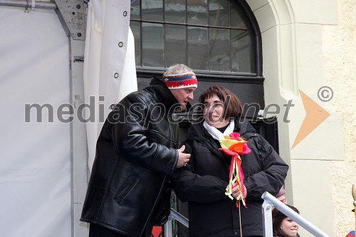 Branko Marinič, politik in Ljubica Jelušič, ministrica za obrambo