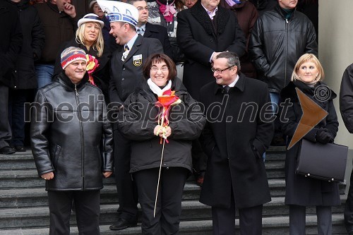 Branko Marinič, politik, Ljubica Jelušič, ministrica za obrambo, ... in ...