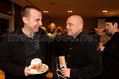 Andrej Koležnik, oblikovalec luči in Branko Rožman, skladatelj