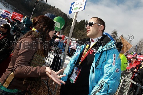 Ana Kobal, nekdanja smučarka ter Jure Košir, nekdanji smučar in predsednik zbora za alpsko smučanje pri Smučarski zvezi Slovenije