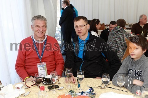 Marko Voljč, nekdanji predsednik uprave NLB, dr. Igor Lukšič, minister za šolstvo in šport in sin Nik