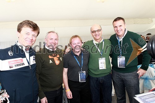 Matija Vojsk, direktor Smučarske zveze Slovenije, Gerhard Dörfler, koroški deželni glavar, Bojan Križaj, nekdanji smučar, Heinz Slesak, generalni direktor Porsche Slovenija d.o.o. in Peter Kuss, referent za šport in prireditve dežele Koroške