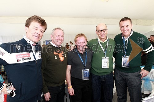 Matija Vojsk, direktor Smučarske zveze Slovenije, Gerhard Dörfler, koroški deželni glavar, Bojan Križaj, nekdanji smučar, Heinz Slesak, generalni direktor Porsche Slovenija d.o.o. in Peter Kuss, referent za šport in prireditve dežele Koroške