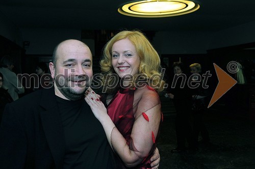 Gregor Čušin, Žlahtni komedijant 2011 ter mag. Tina Kosi, upravnica SLG Celje