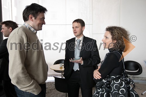 Boštjan Belčič, novinar, Franci Bolta, direktor avtomobilske znamke Audi pri Porsche Slovenija d.o.o. in Simona Podlipny, marketing Porsche Slovenija d.o.o.