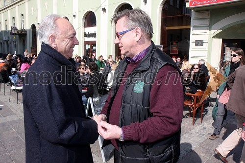 Janez Ujčič, podžupan Mestne občine Maribor in Branko Uvodić, urednik ter voditelj oddaje Po lepi naši