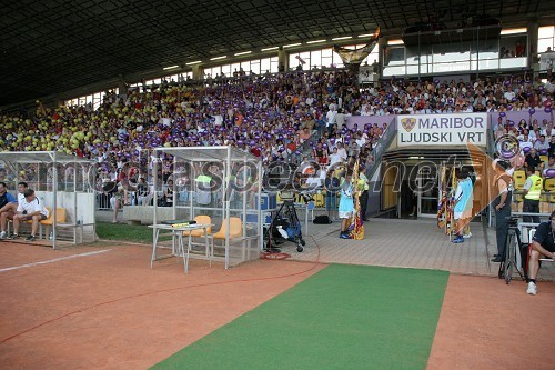 Pogled na polno tribuno Ljudskega vrta