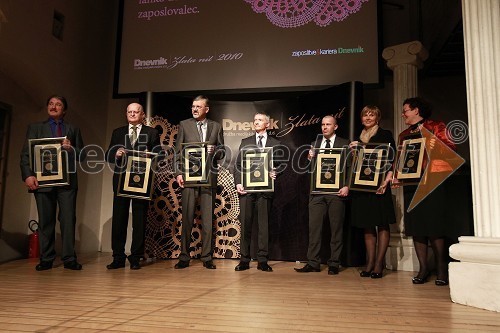 Boris Šolar, direktor podjetja Četrta pot d.o.o., Marjan Eberlinc, direktor podjetja Geoplin plinovodi, Matjaž Čadež, predsednik uprave podjetja Halcom d.d., Tone Strnad, generalni direktor podjetja Medis, Matej Mrak, vodja službe za razvoj kadrov podjetja Microsoft Slovenija, Irma Veberič, direktorica podjetja Roche farmacevtske družbe in Sonja Šinigoj, direktorica podjetja SAOP d.o.o.
	