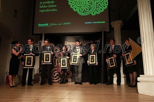 Jana Petkovšek Štakul, urednica priloge Dnevnika Zaposlitev in kariera, Boris Dular, direktor kadrovske službe v podjetju Krka d.d., mag. Marko Jaklič, direktor Javnega zavoda Lekarna Ljubljana, Nataša Mihajlovič, vodja oddelka svetovanja restavracijam pri McDonald's Slovenija, Dejan Turk, predsednik uprave Simobil d.d., mag. Vojka Ravbar, generalna sekretarka SKB, Robert Trnovec, predsednik uprave S&T Slovenija d.d. in Tatjana Fink, direktorica Trimo Trebnje