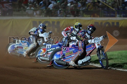 Matej Žagar (Slovenija), Piotr Protasiewicz (Poljska) in Scott Nicholls (VBR)