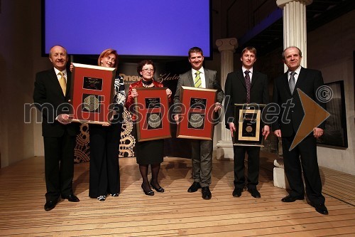 Branko Pavlin, predsednik družbe medijskih vsebin Dnevnik d.d., Jerneja Kamnikar, direktorica podjetja Vivo catering, Sonja Šinigoj, direktorica podjetja SAOP d.o.o., Dejan Turk, predsednik uprave Simobil d.d., Gregor Pipan, direktor podjetja Xlab d.o.o. ter dr. Ivan Svetlik, minister za delo, družino in socialne zadeve