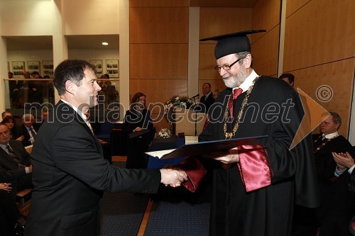 Dr. Andrej Osterman, Fakulteta za logistiko Univerze v Mariboru in prof. dr. Ivan Rozman, rektor Univerze v Mariboru