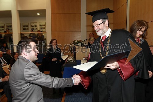 Dr. Silvo Hribernik, Fakulteta za strojništvo Univerze v Mariboru in prof. dr. Ivan Rozman, rektor Univerze v Mariboru
