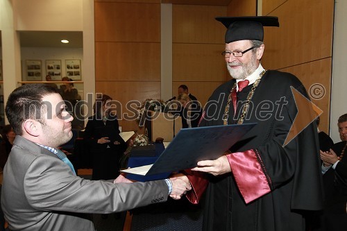 Dr. Silvo Hribernik, Fakulteta za strojništvo Univerze v Mariboru in prof. dr. Ivan Rozman, rektor Univerze v Mariboru
