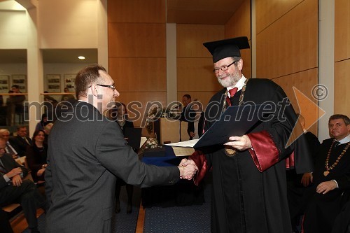 Dr. Vinko Močilnik, Fakulteta za strojništvo Univerze v Mariboru in prof. dr. Ivan Rozman, rektor Univerze v Mariboru