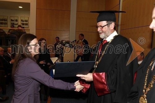 Dr. Mojca Tomišić, Filozofska fakulteta Univerze v Mariboru in prof. dr. Ivan Rozman, rektor Univerze v Mariboru