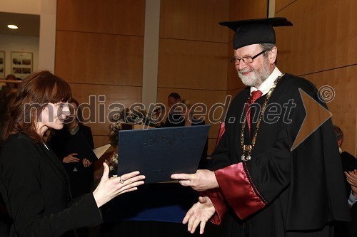 Dr. Mateja Zemljič, Medicinska fakulteta Univerze v Mariboru in prof. dr. Ivan Rozman, rektor Univerze v Mariboru