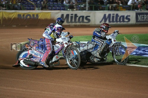 Scott Nicholls (VBR), Jason Crump (Avstralija) in Hans Andersen (Danska)