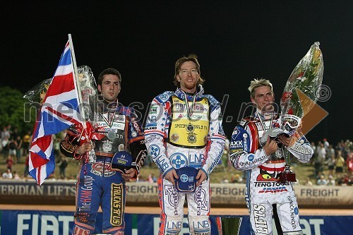 prvo uvrščeni na VN Italije, 2.mesto Scott Nicholls (VBR), 1.mesto Jason Crump (Avstralija) in 3.mesto Hans Andersen (Danska)