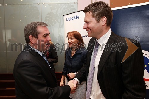 Roman Volčič, direktor Telemach in Janez Škrubej, izvršni direktor Deloitte d.d.