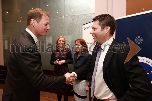 Aleš Zajc, Banka Volksbank d.d. in Janez Škrubej, izvršni direktor Deloitte d.d.
