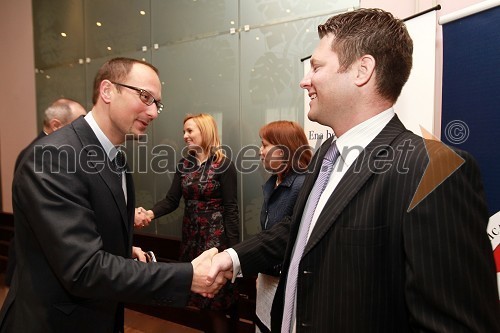 Uroš Ilić, direktor Odvetniška družba Ilić o.p. d.o.o. in Janez Škrubej, izvršni direktor Deloitte d.d.
