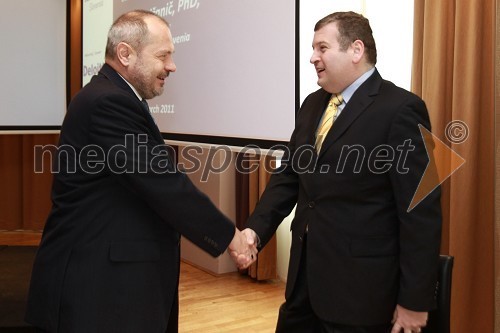 Franc Križanič, minister za finance in Tomaž F. Lovše, direktor Diners Club ter predsednik Ameriške gospodarske zbornice (AmCham)