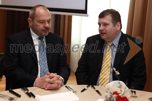 Franc Križanič, minister za finance in Tomaž F. Lovše, direktor Diners Club ter predsednik Ameriške gospodarske zbornice (AmCham)
